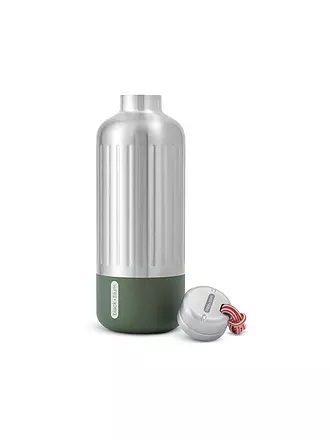 BLACK+BLUM | Bouteille isotherme EXPLORER 0,85 l Noir/Acier inoxydable | olive